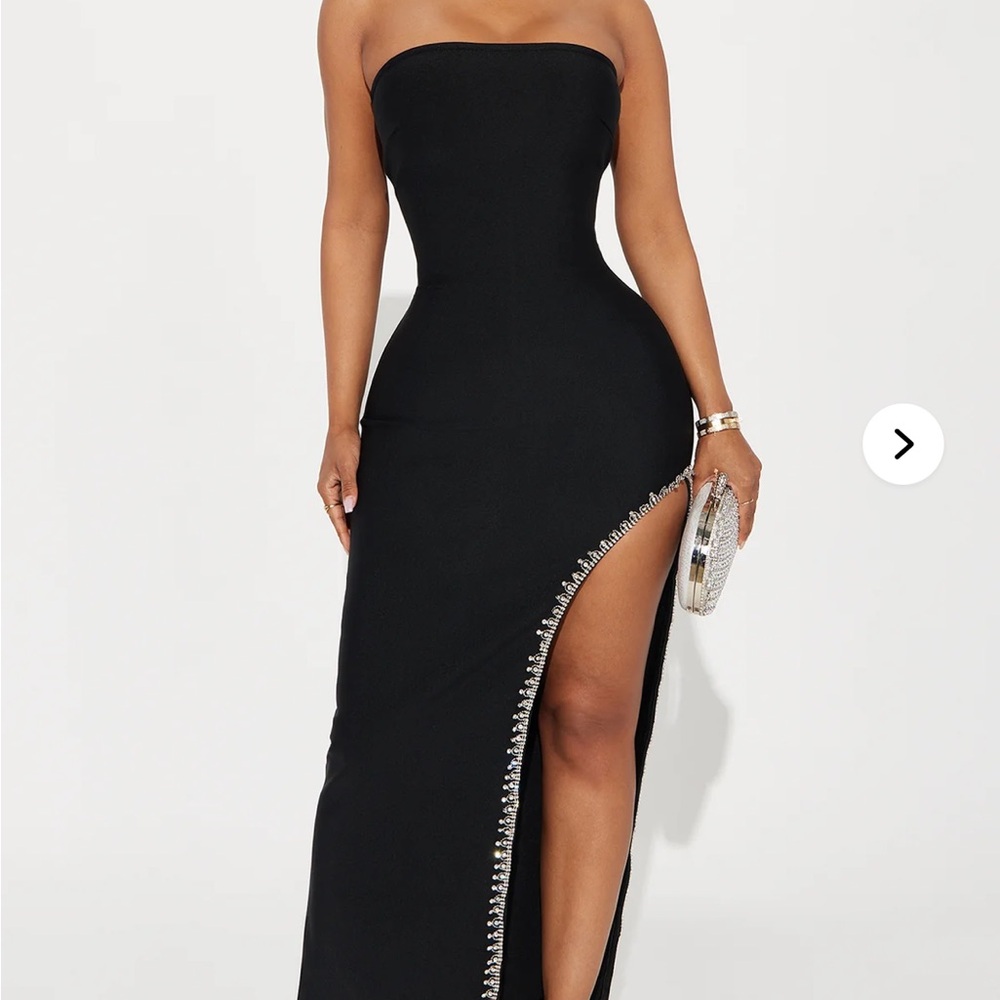 Fashion nova NWT Champagne Elegance Bandage Midi Dress - Black